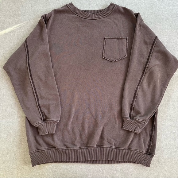 aerie Tops - Aerie oversized sweatshirt. XS. Brown.